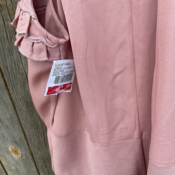 Fleur de Mal NWT Dusty Rose Sleeveless Bodysuit - Sz Sm - Picture 9 of 9